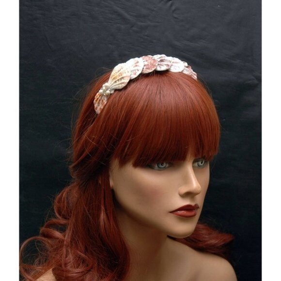 Handmade Seashell Headband OOAK - Picture 4 of 5